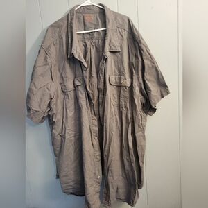 Men's Boulder Creek button up safari shirt Grey 7XL